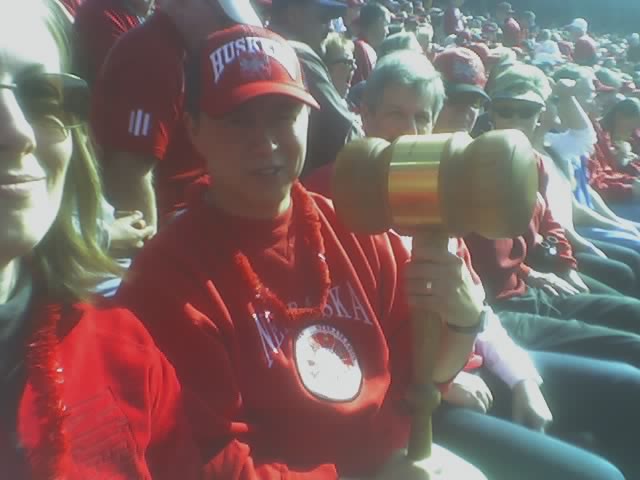 Go Big Red! Jim watches Nebraska defeat Missouri